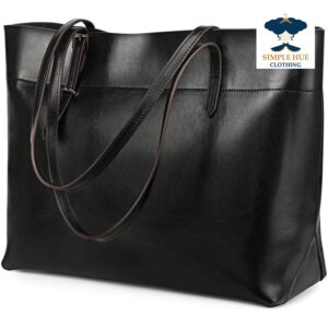 Classic Black Leather Tote