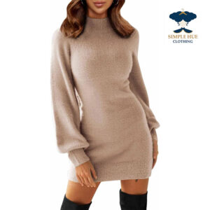 Ribbed Knit Sweater Dress